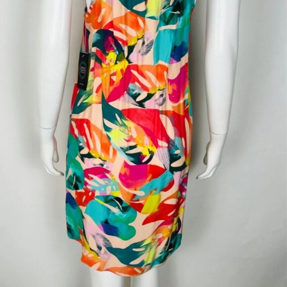 Amanda Uprichard Women’s Halter Dress NWT 100% Silk Chain Strap M Multi Color - Picture 6 of 6
